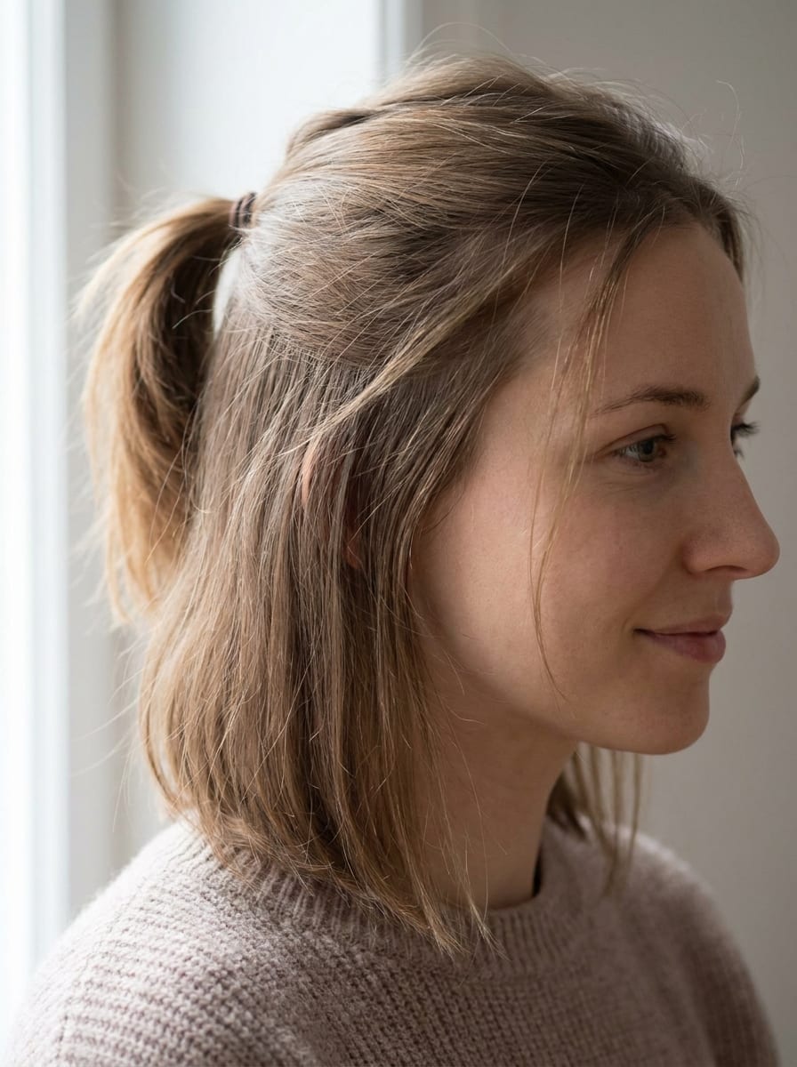 Schnelle Frisur für feines Haar - Schnelle Morgenfrisur